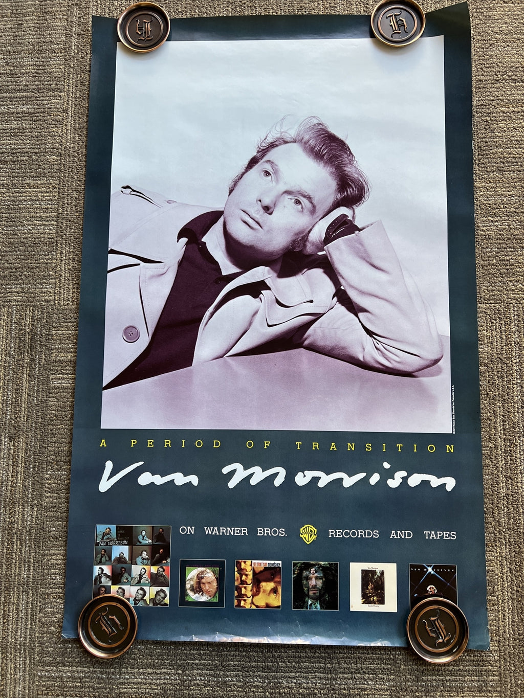 #182 Van Morrison Period Of Transition 1977 album Record Store promo poster0
