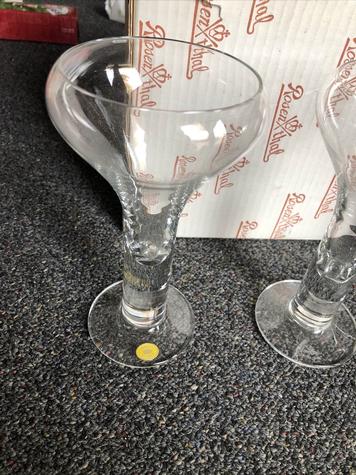 Vintage Set Of 6 Rosenthal Studio Linie Glass Cups/ Wine Glass Made In Germany1