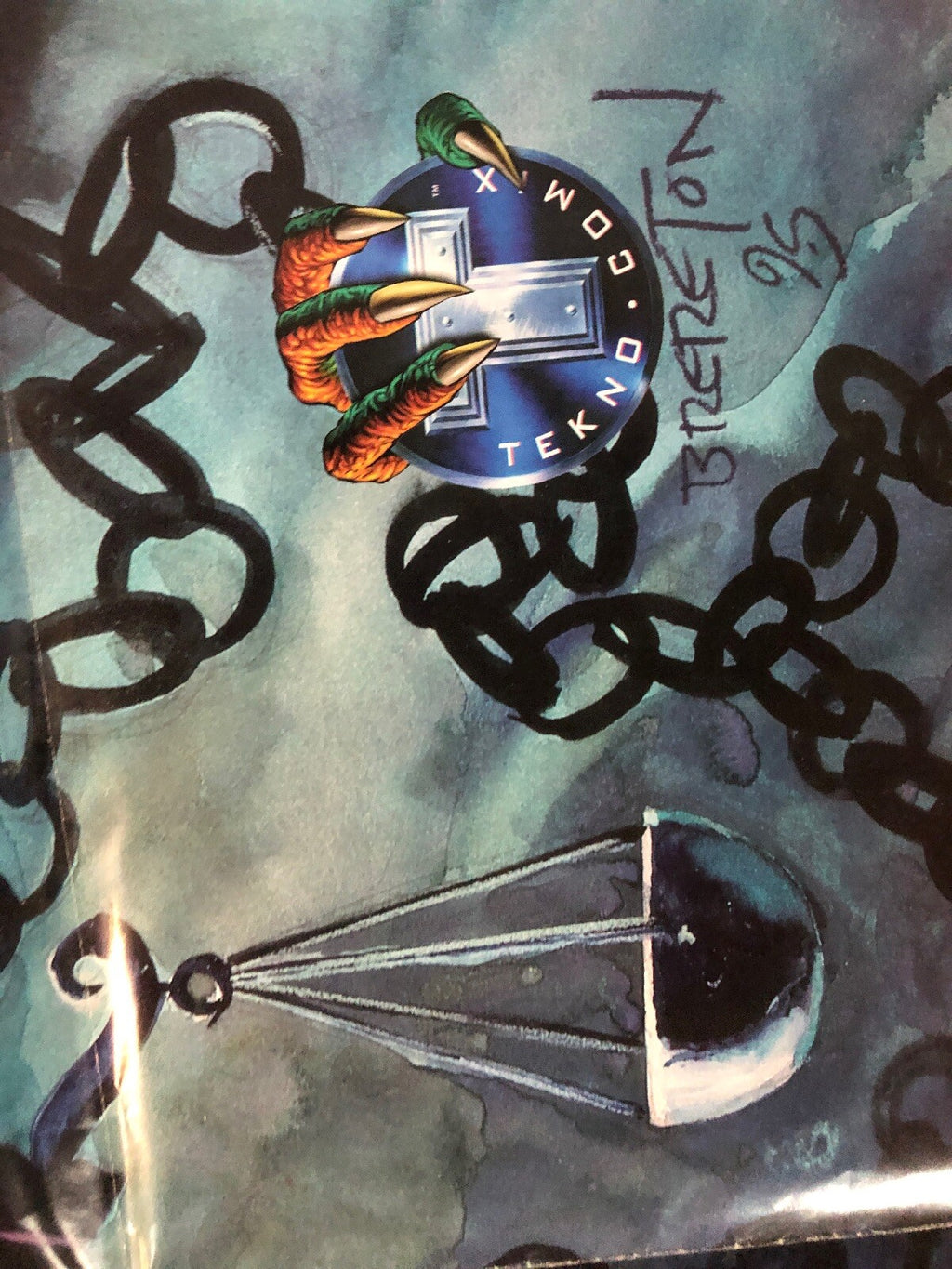 NEIL GAIMAN'S LADY JUSTICE COMIC SHOP PROMO POSTER 1995 ART BY DAN BRERETON2