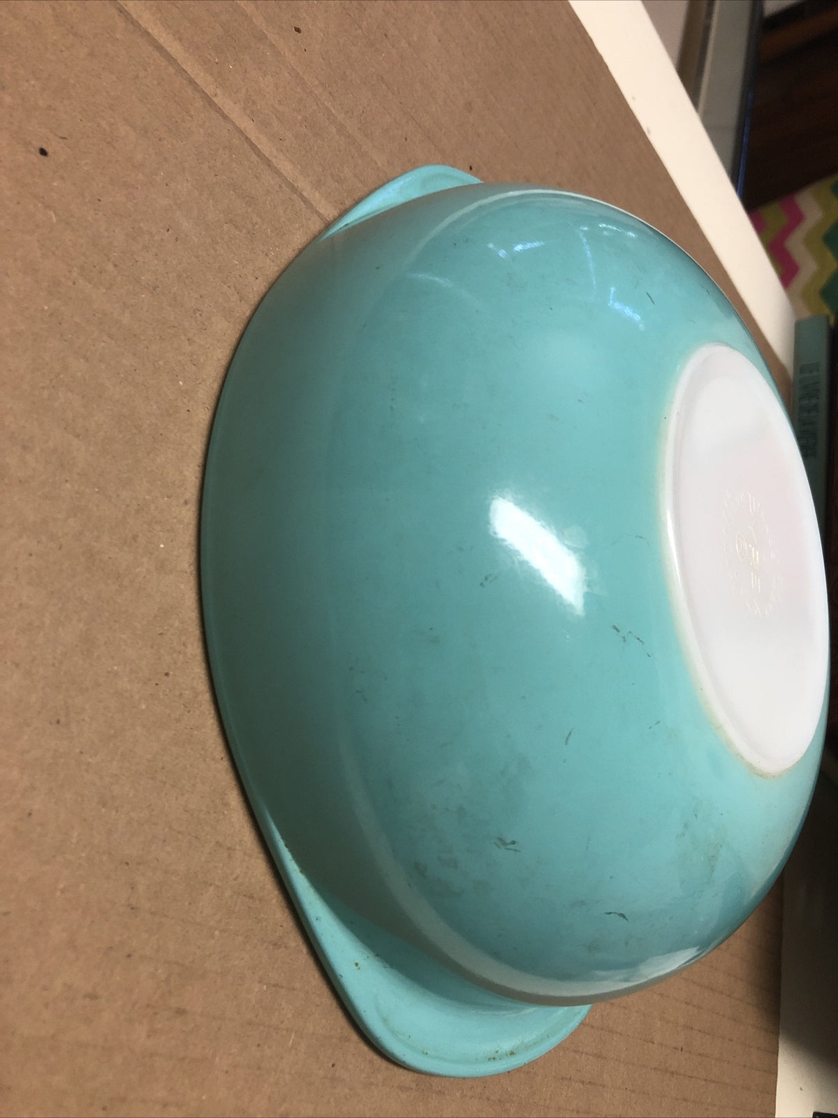Vintage 1960’s Pyrex Turquoise Casserole Dish 024 2QT3