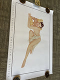 ALBERTO VARGAS 1996 Temptation Art  LITHOGRAPH Poster 24” X 36”0