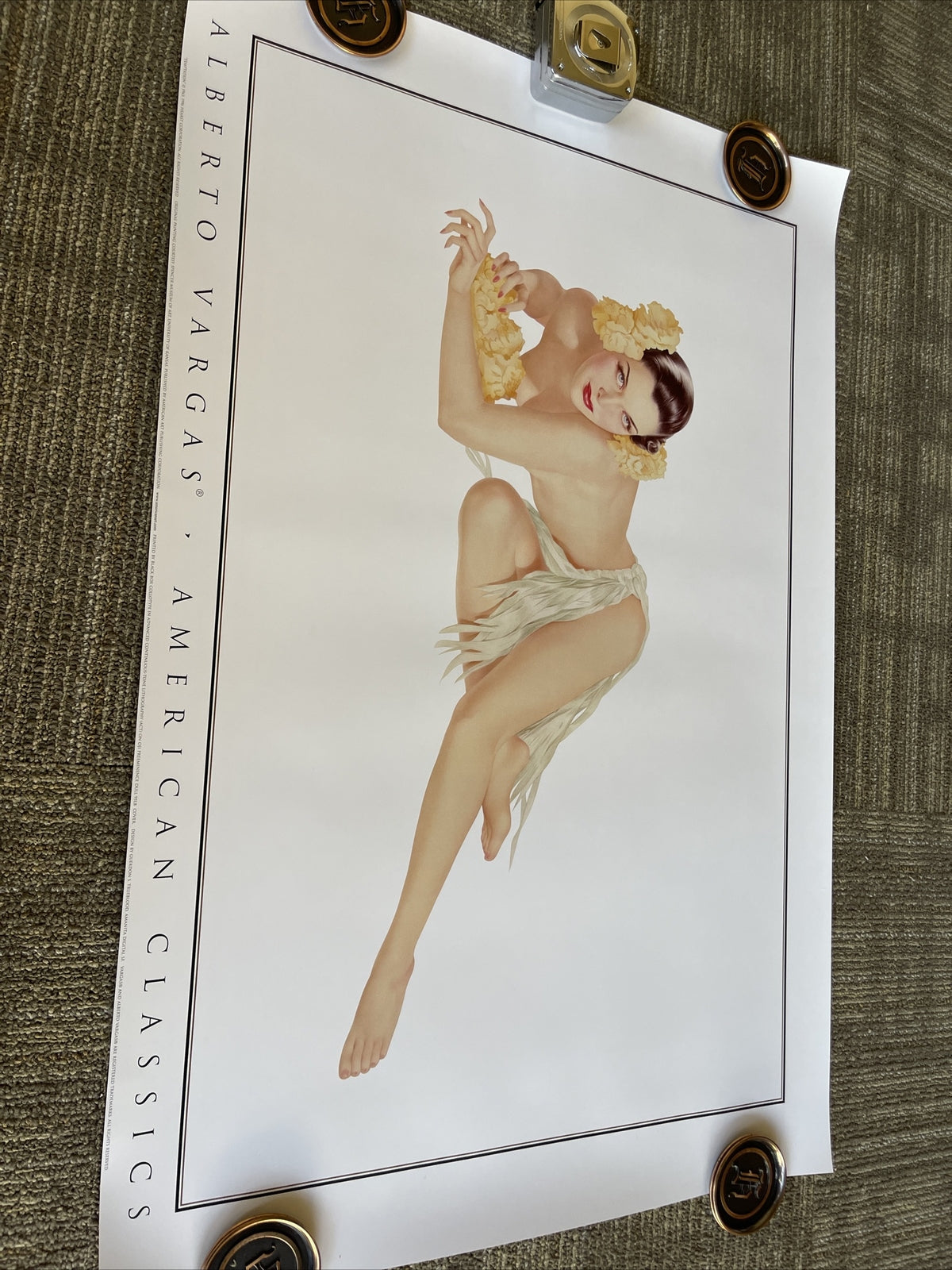 ALBERTO VARGAS 1996 Temptation Art  LITHOGRAPH Poster 24” X 36”0