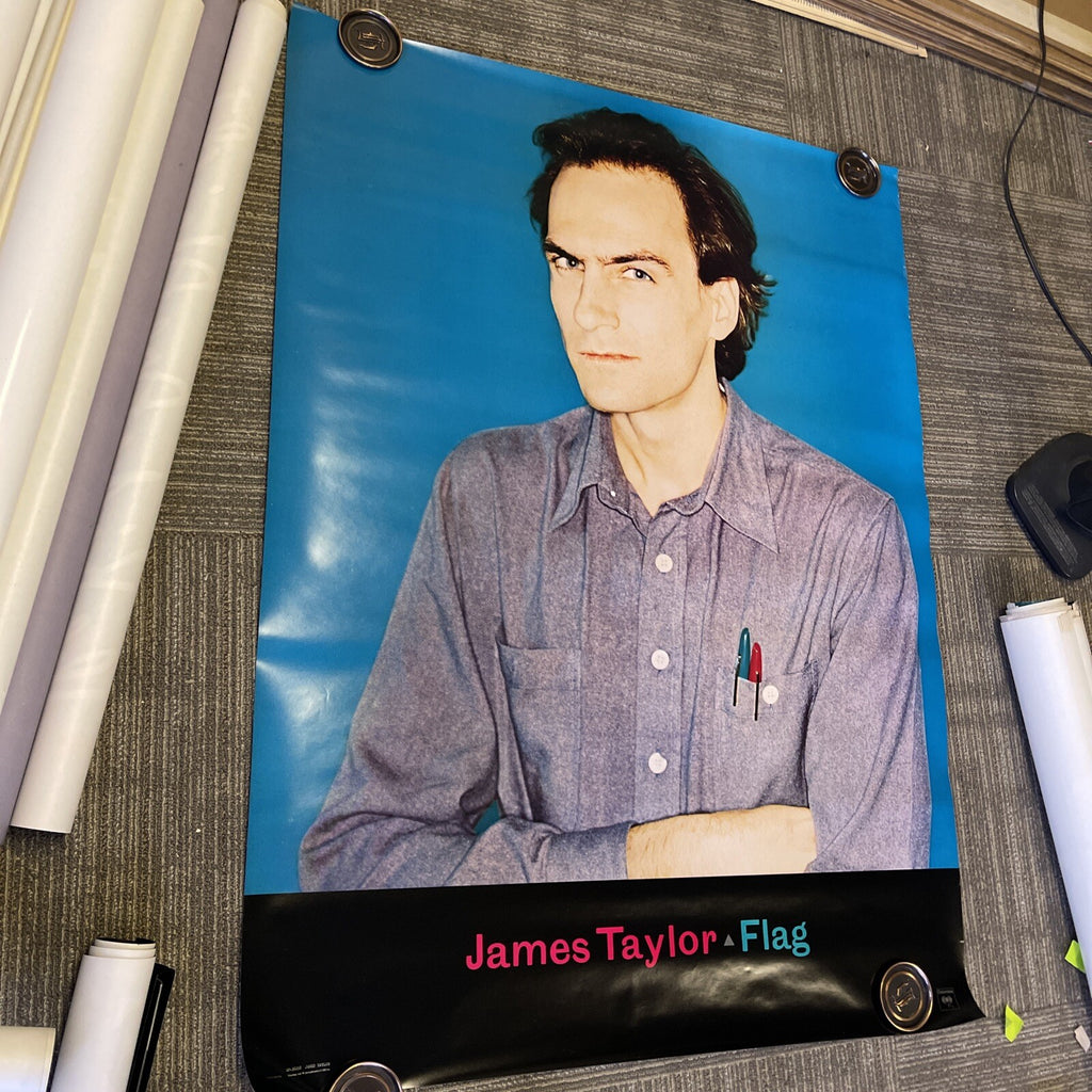 #162 1979 James Taylor Flag Record Store Subway Promo Poster 36” X 48”0