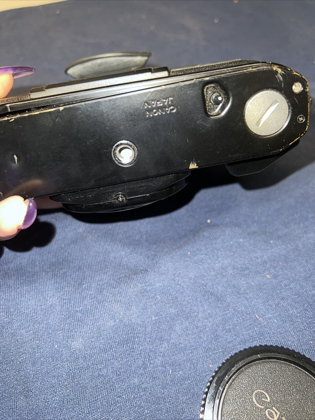 Vintage Canon A-1 A1 35mm SLR Film Camera Black MF Body From JAPAN5