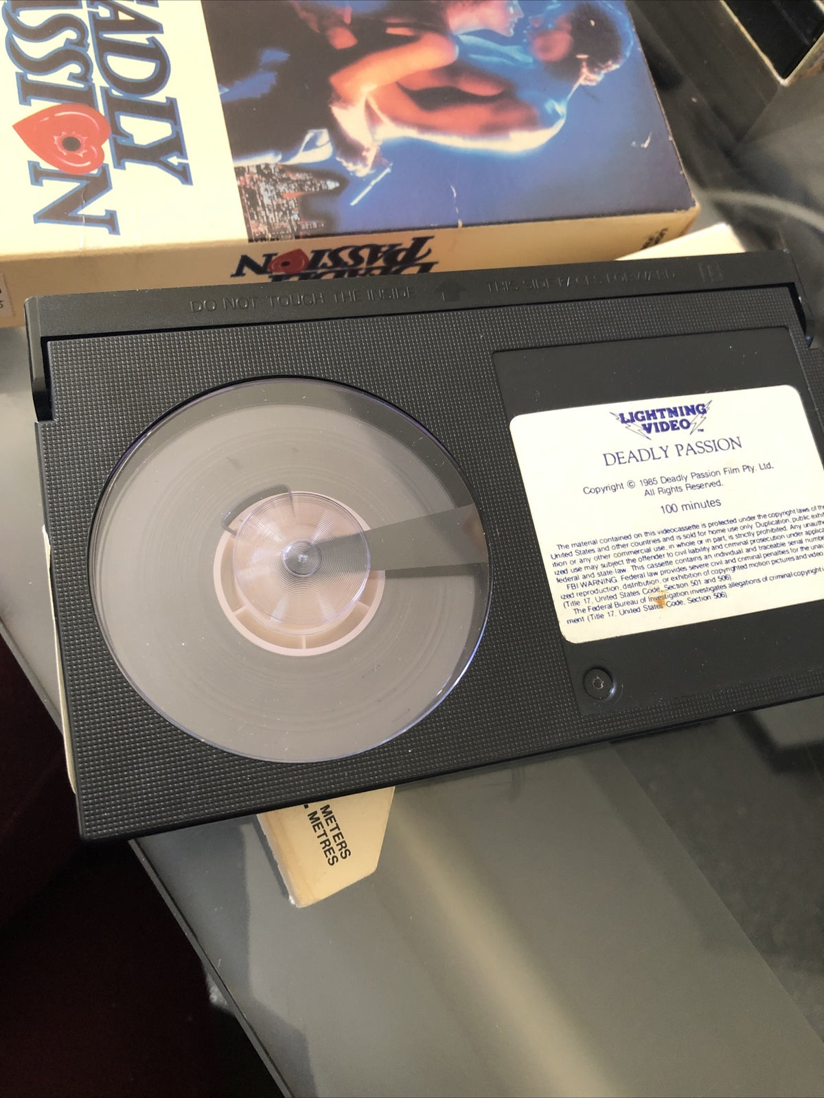 RARE Deadly Passion Beta Tape Not VHS 1986 Brent Huff Lightning Video Murder4