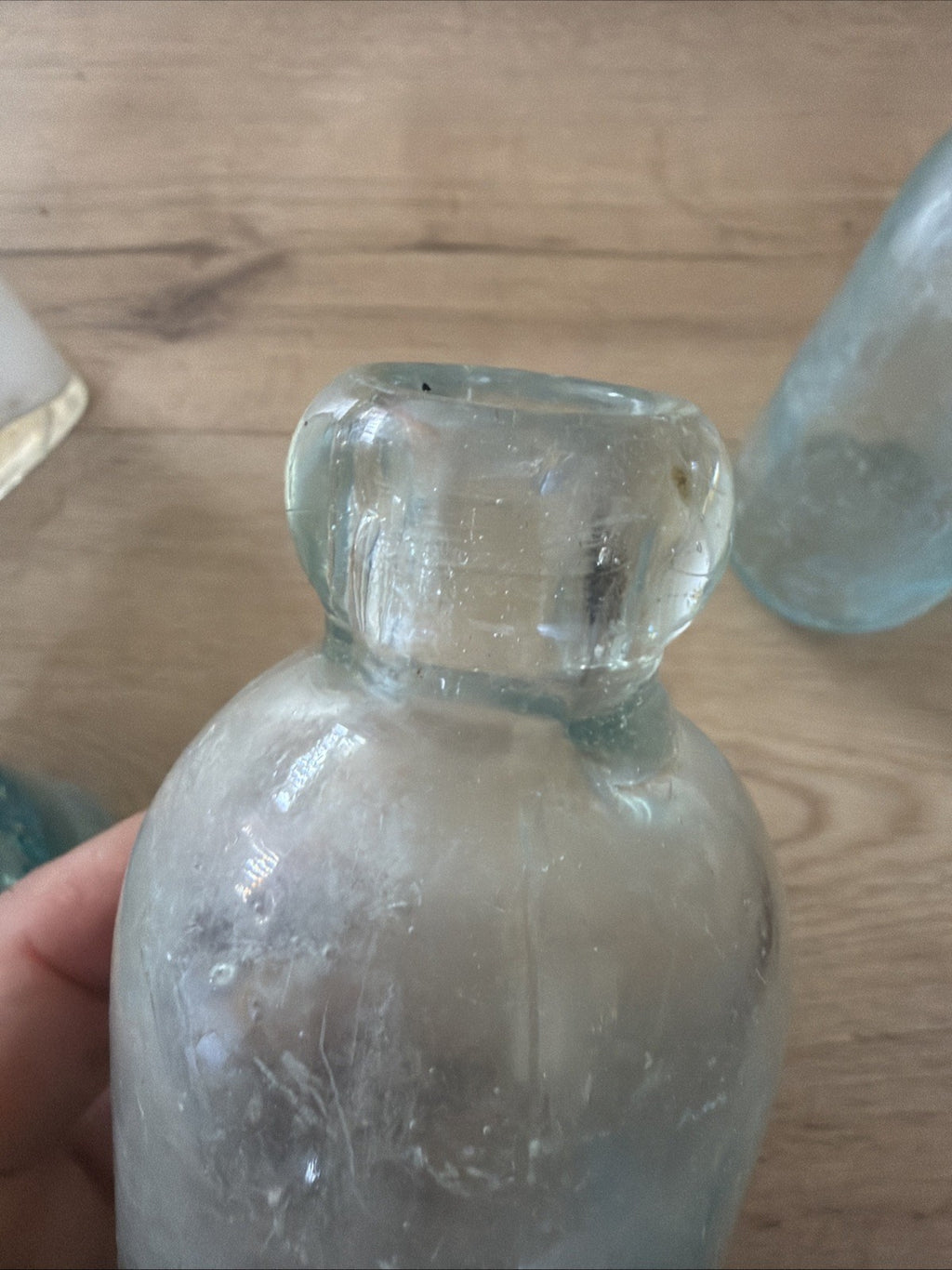 Antique Blob Top Glass Bottle Lot Of 3 Samuel Springs Soda John Howell Appleton7