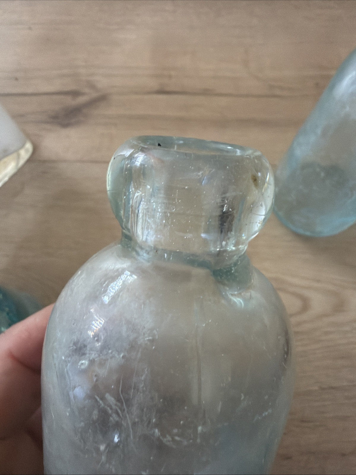 Antique Blob Top Glass Bottle Lot Of 3 Samuel Springs Soda John Howell Appleton7