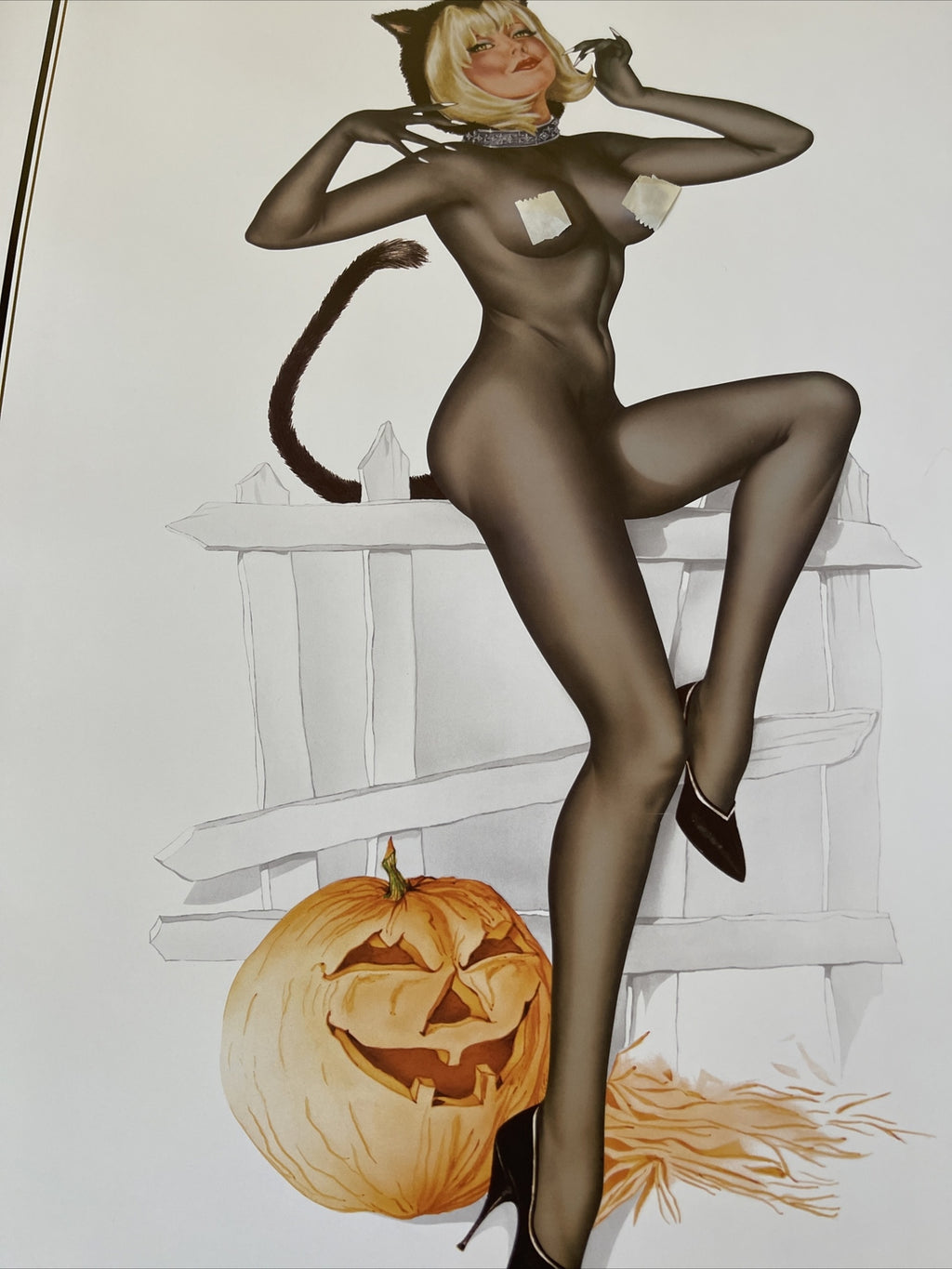 ALBERTO VARGAS 1995 Trick Or Treat Art  LITHOGRAPH Poster 24” X 36” Centennial1