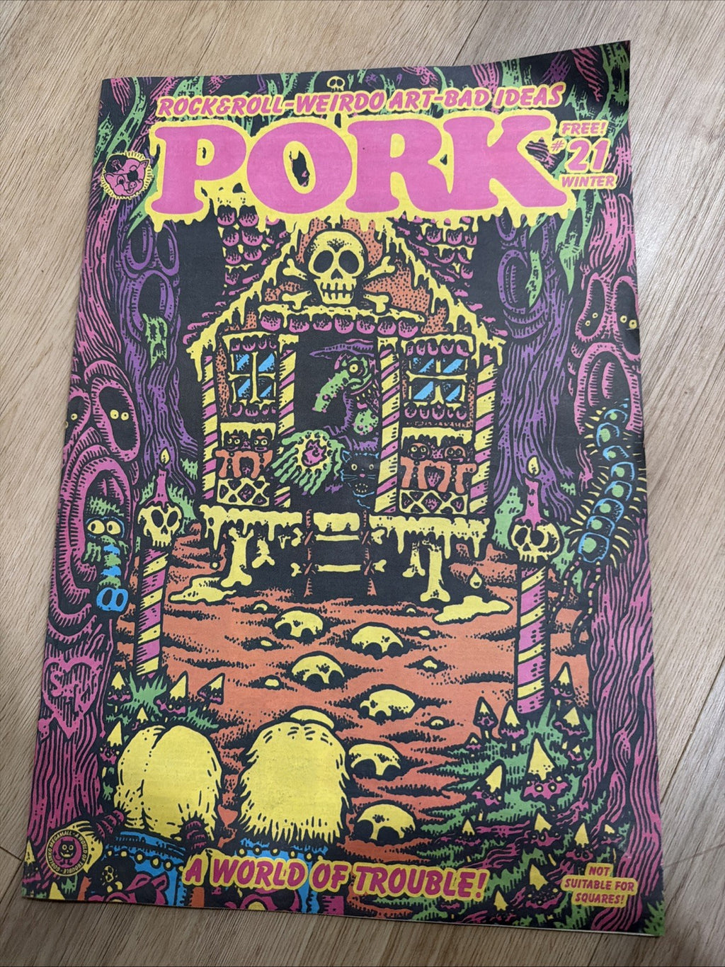 Pork Magazine #21 Rock & Roll Weirdo Art Bad Ideas Rare Zine Gwar0