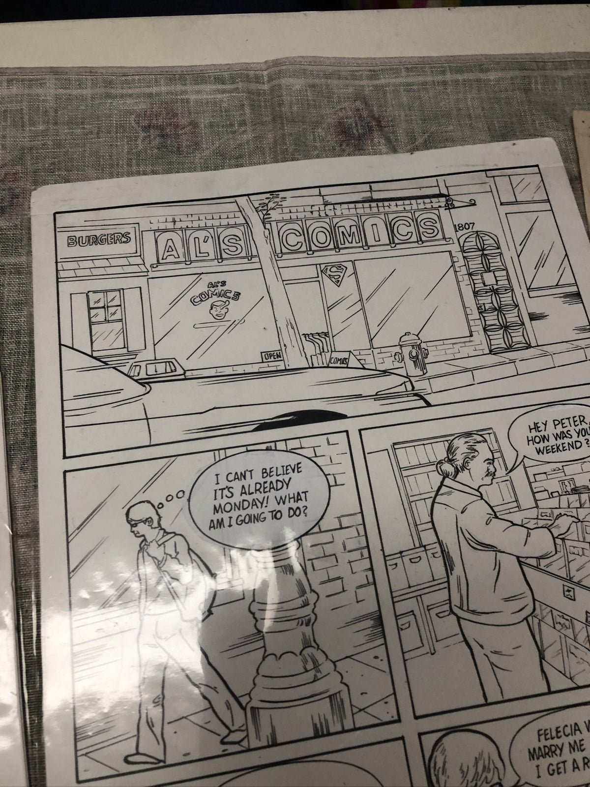 Al’s Comics Posters Lot Of 2 Black & White 17”x11”4