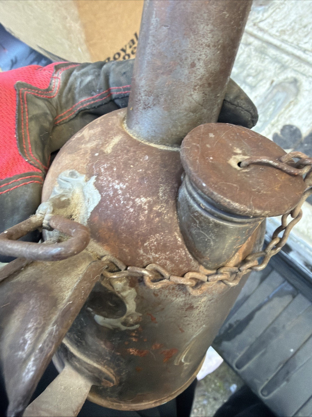 Antique Vintage Railroad Railway Oil Can Longneck Spout 30" Eagle Oiler 4003