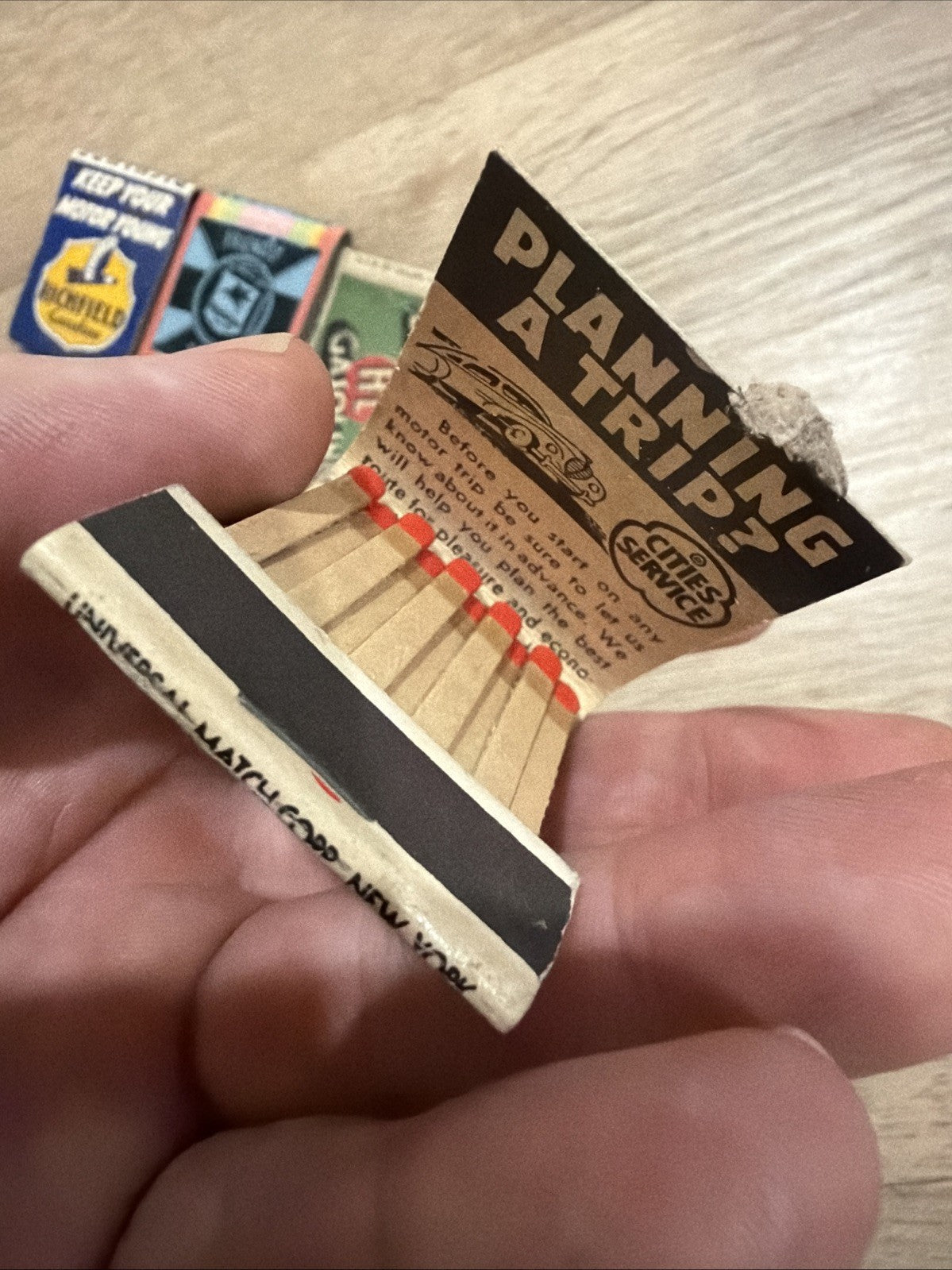 Vintage 1940's GAS STATION Matchbook Lot Richfield Sinclair Champion Mobilgas2