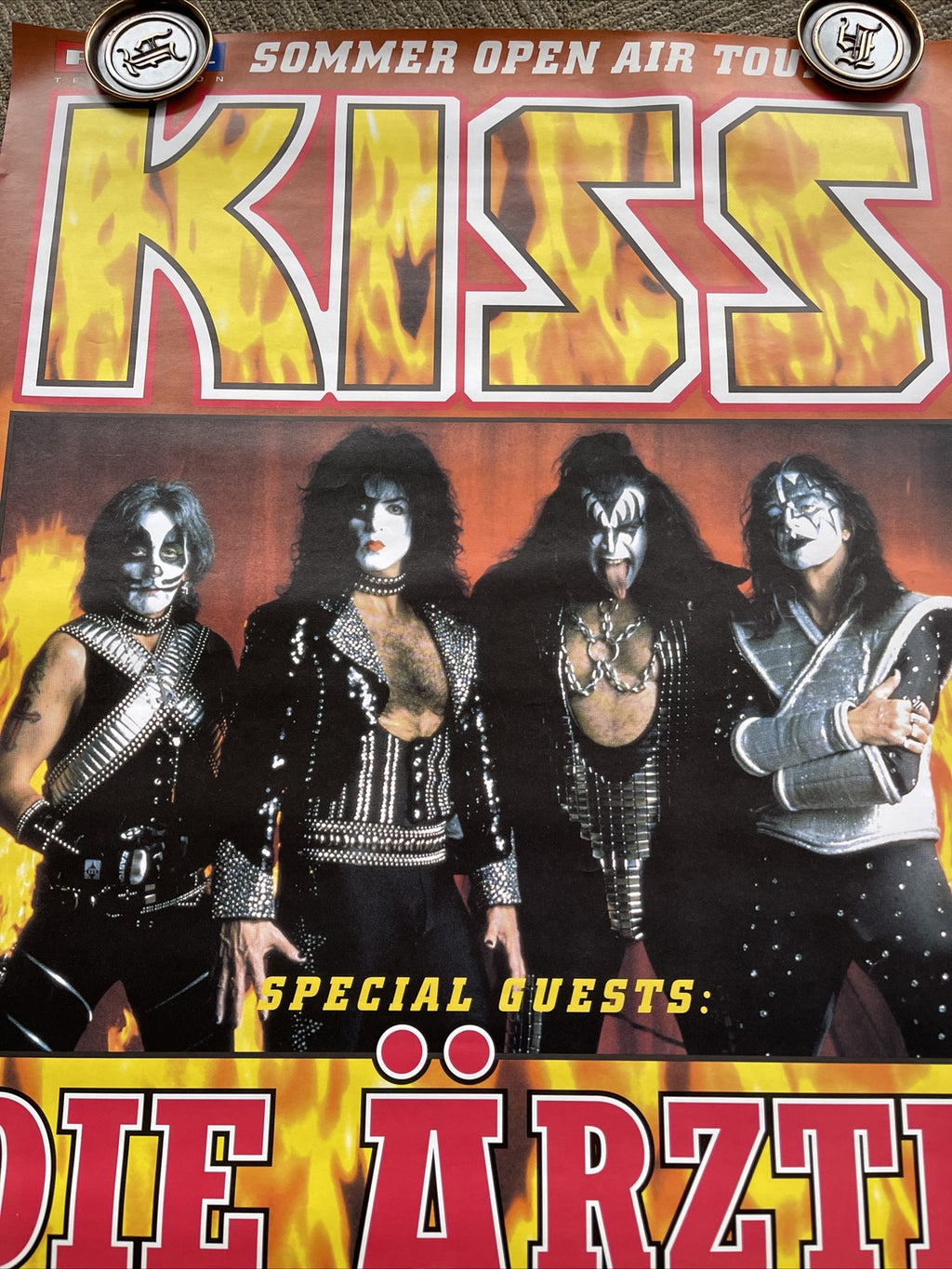 #197 1997 Kiss Open Air UK Record Store Promo Poster 23” X 33”5