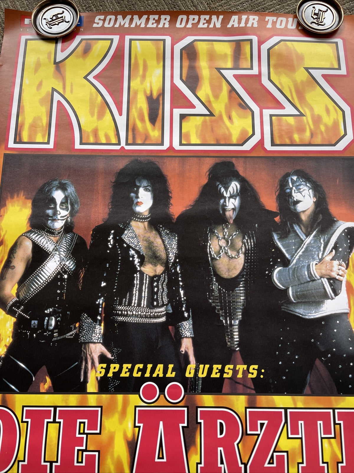 #197 1997 Kiss Open Air UK Record Store Promo Poster 23” X 33”5