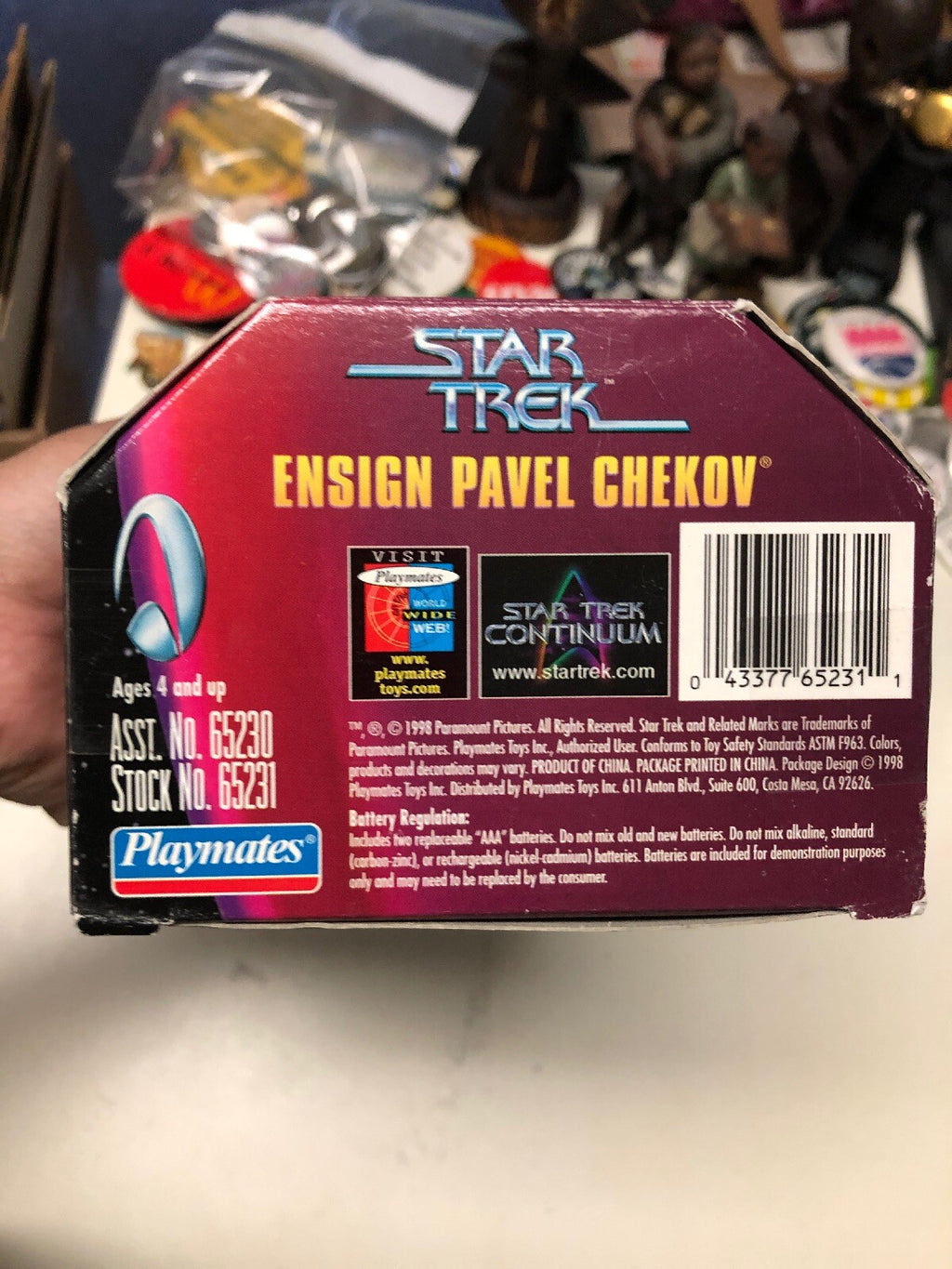 Star Trek Transporter Series - Ensign Pavel Chekov Playmates 652301