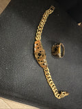 Lucky Aces vintage 40s-50s card gambling poker 925 Silver bracelet N Ring0
