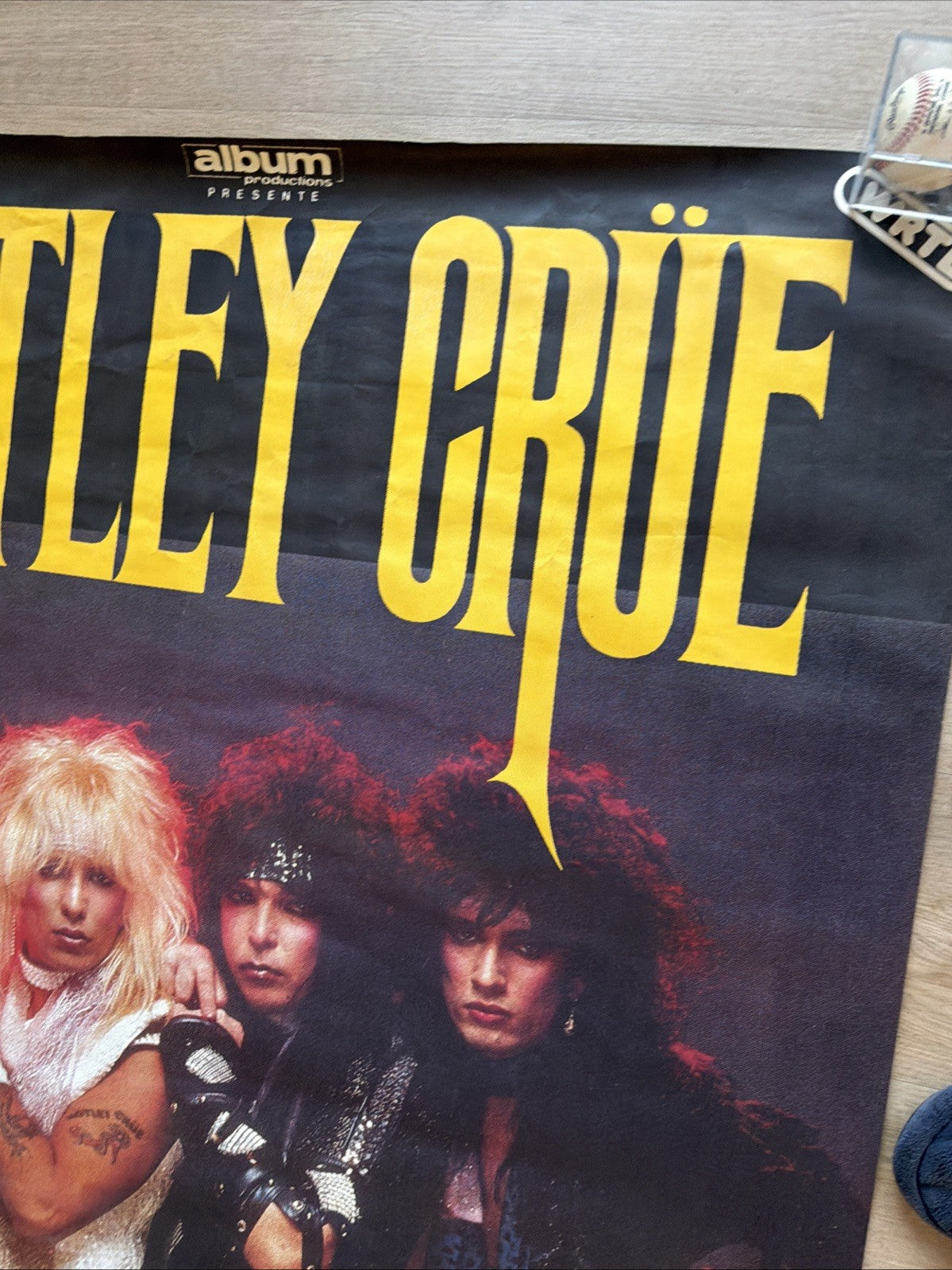 #111 1985 theatre Of Pain MOTLEY CRUE  Rare Subway Promo Poster 61” X 46”7