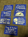 Original Vintage 1950s Advertising Signs Lot Cardstock General Store Displays0