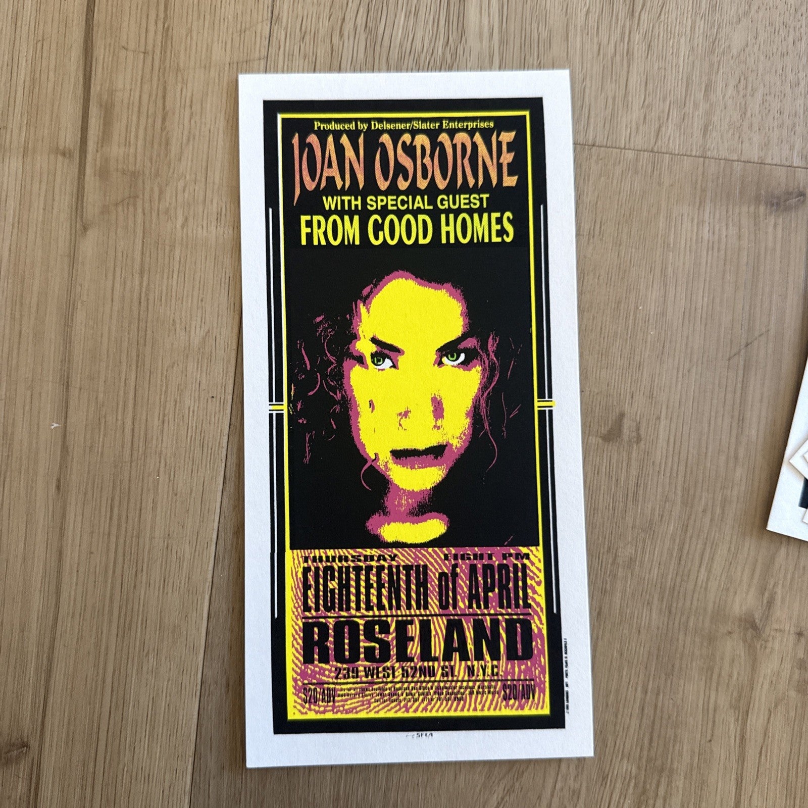 JOAN OSBORNE W/ FROM GOOD HOMES MARK ARMINSKI HANDBILL FLYER ROSELAND NYC LOT1