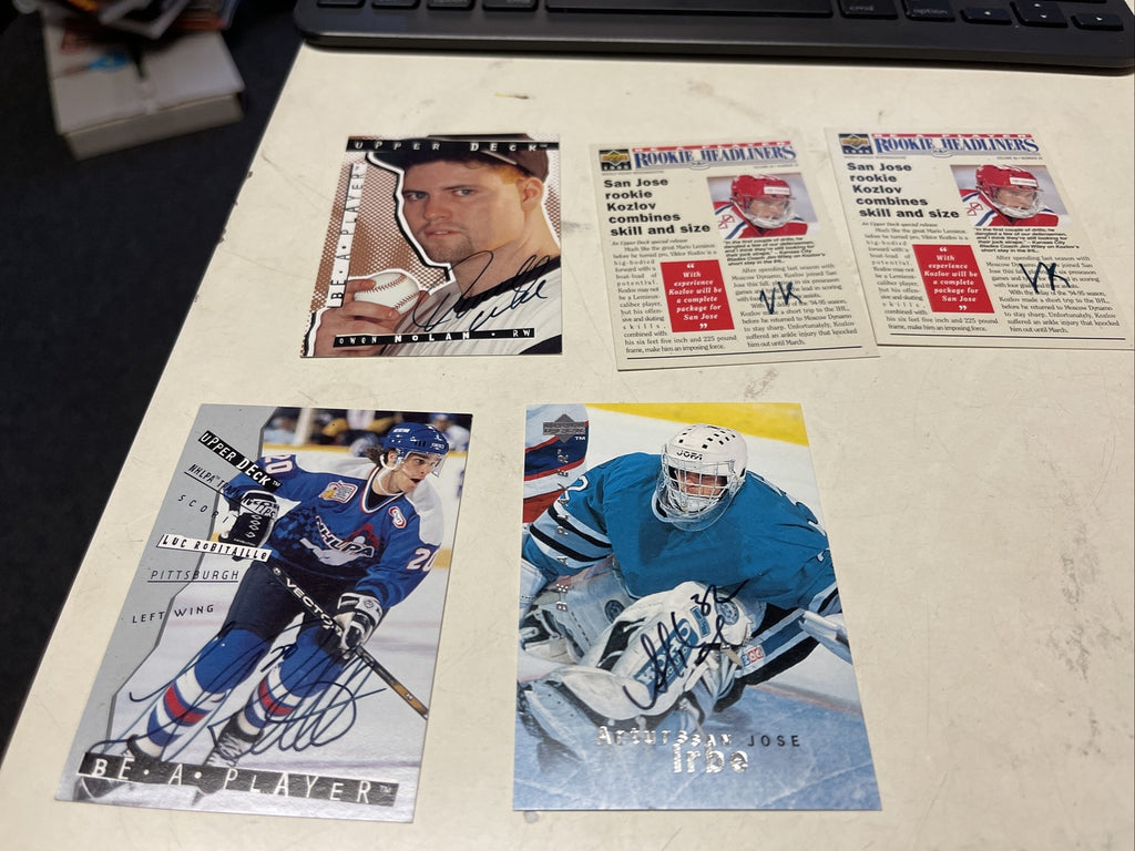 Hockey Rc Auto Lot Owen Nolan Irbe Luc Robitaille Victor Kozlov Sj Sharks0