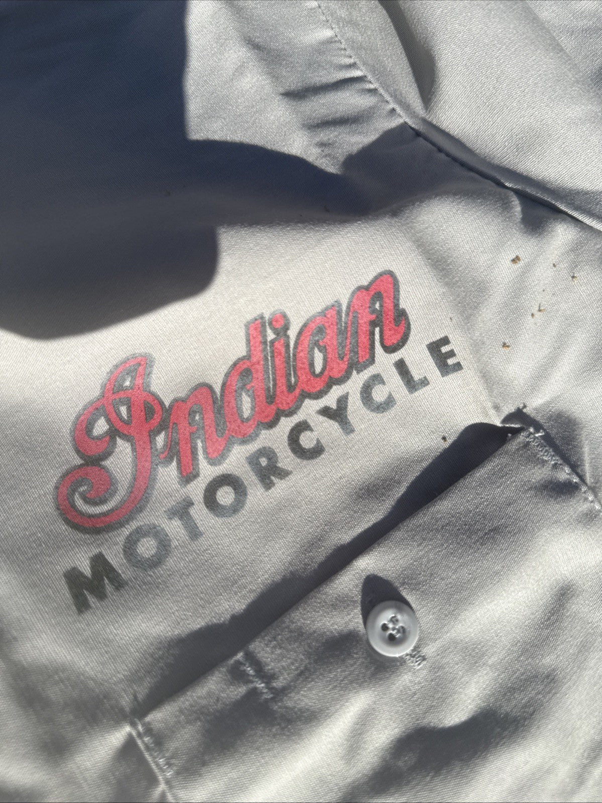 Dickies Men’s Shirt Vintage Indian Motorcycle Factory Workers Uniform Size L3