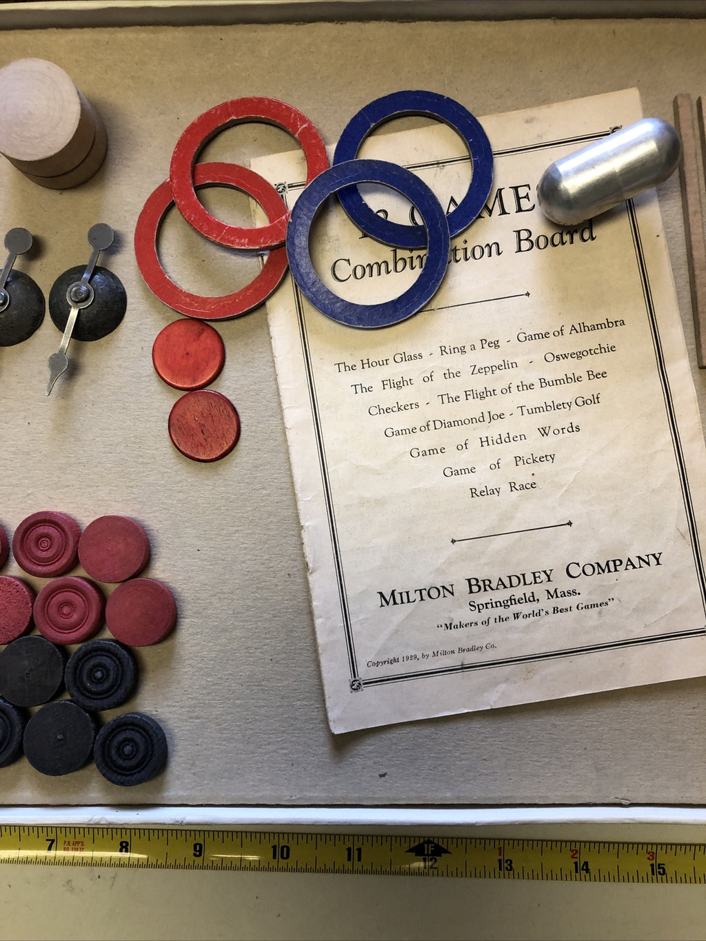 vintage Bradleys twelve Game Combination Board milton bradley co.7