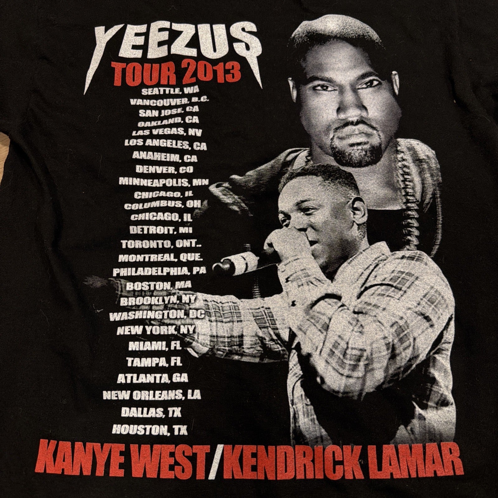 RARE Yeezus Tour Shirt 2013 Kanye West Kendrick Lamar Size Small Ye8