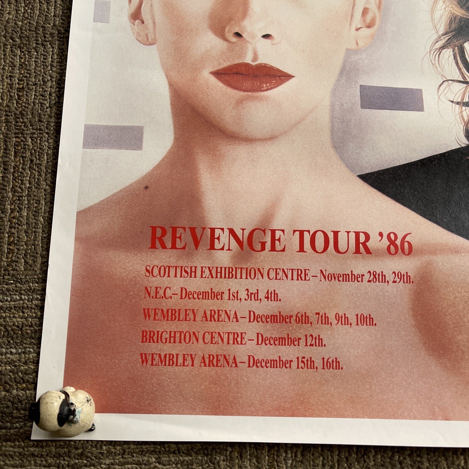 #44 1986 Eurythmics Revenge Tour Record Store Promo Poster 24x34” Annie Lennox1