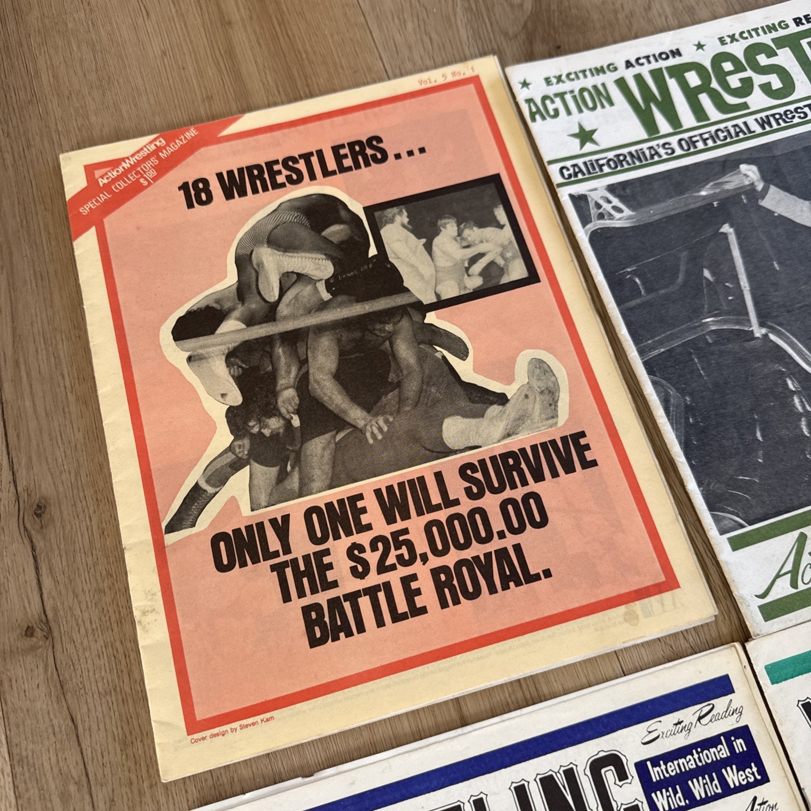 Lot of 5 Vintage 1960s-70s Wrestling Magazines Action Big Time Women Wrestlers6