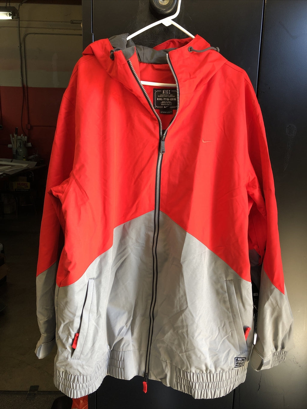 Nike Storm-Fit Full Zip With Hood Red/Grey Jacket Size 2XL NOS0