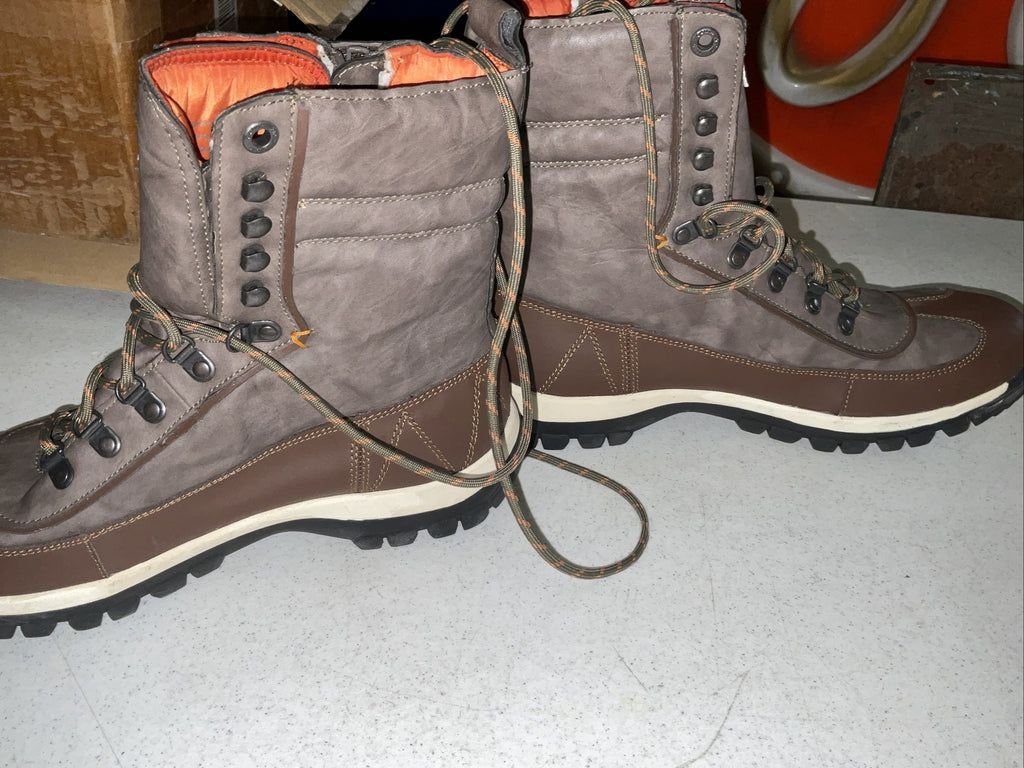 Calvin Klein Jeans BOOT Size 11.5 M Brown  leather lace-up NEW2