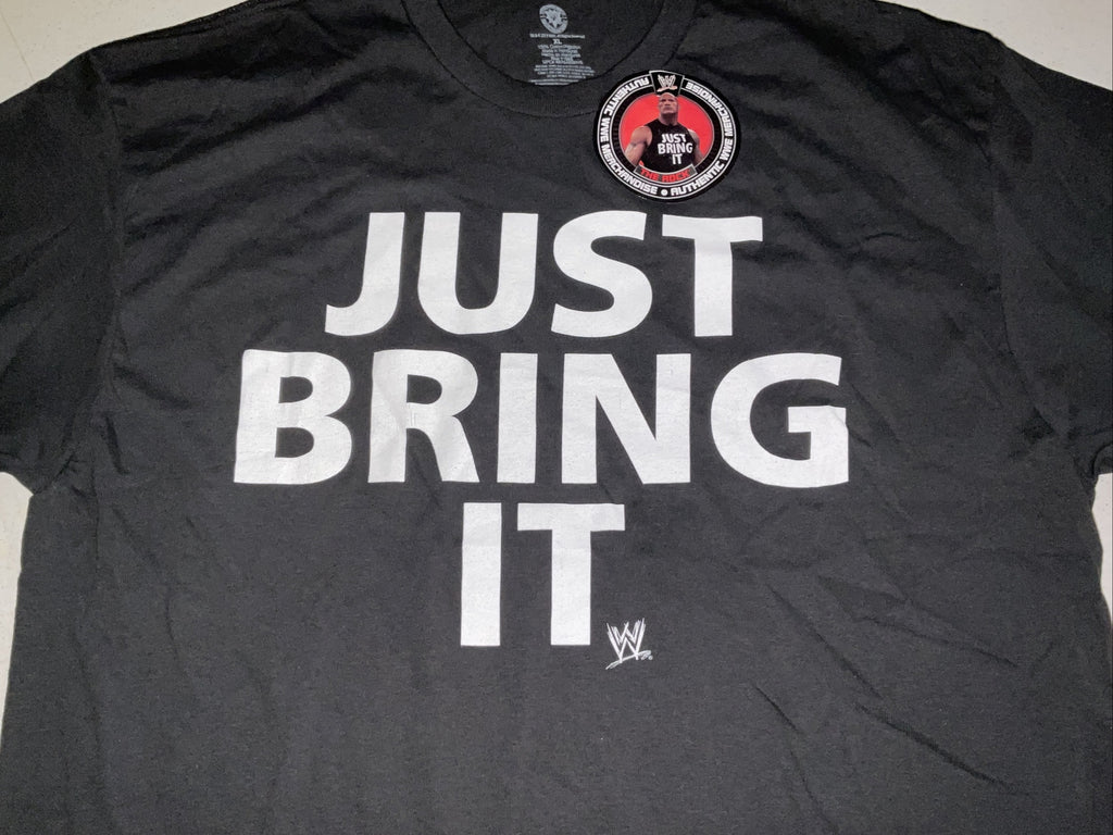 The Rock Just Bring It WWE Mens Black T-shirt3