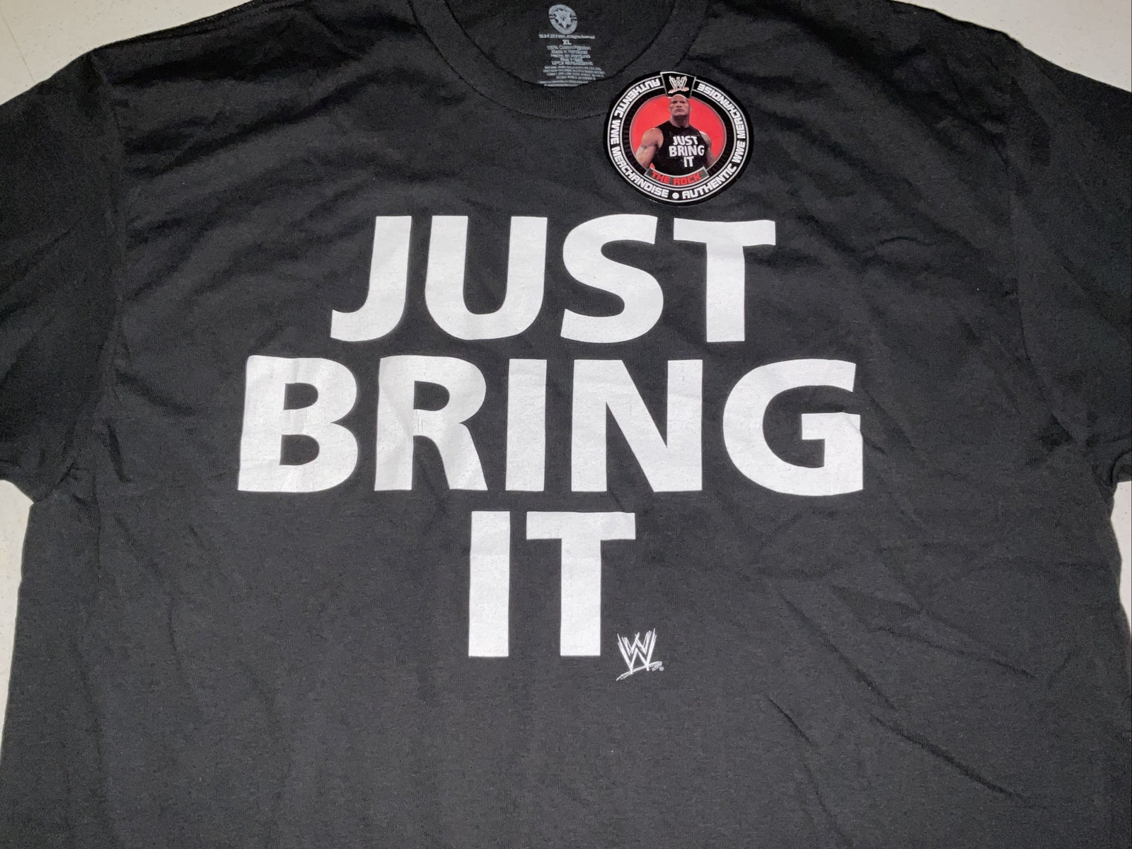 The Rock Just Bring It WWE Mens Black T-shirt3
