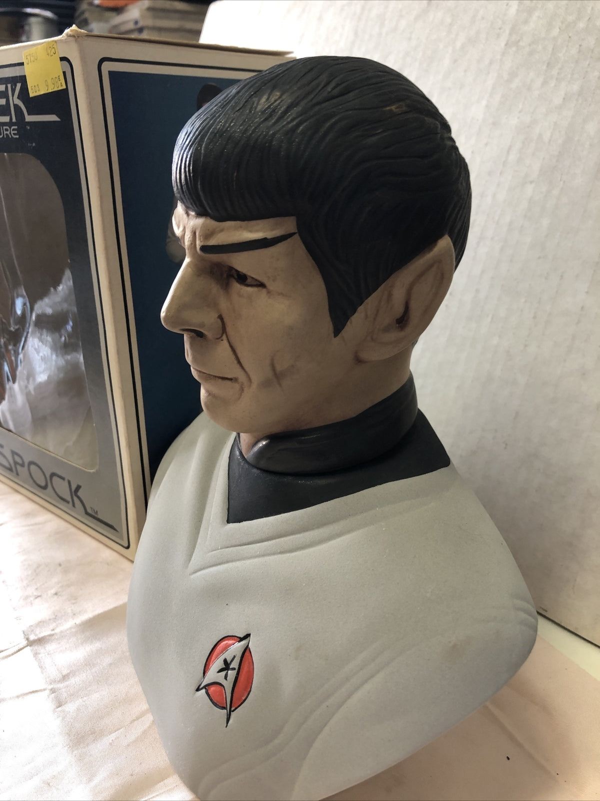 1979 Mr. Spock - Star Trek Grenadier Liquor Decanter (Empty)w/ Box  Ceramic Bust2