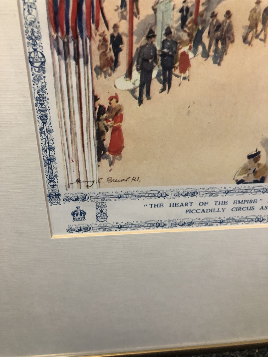 The Heart Of The Empire Piccadilly Circus Decorated For Coronation Framed Print3