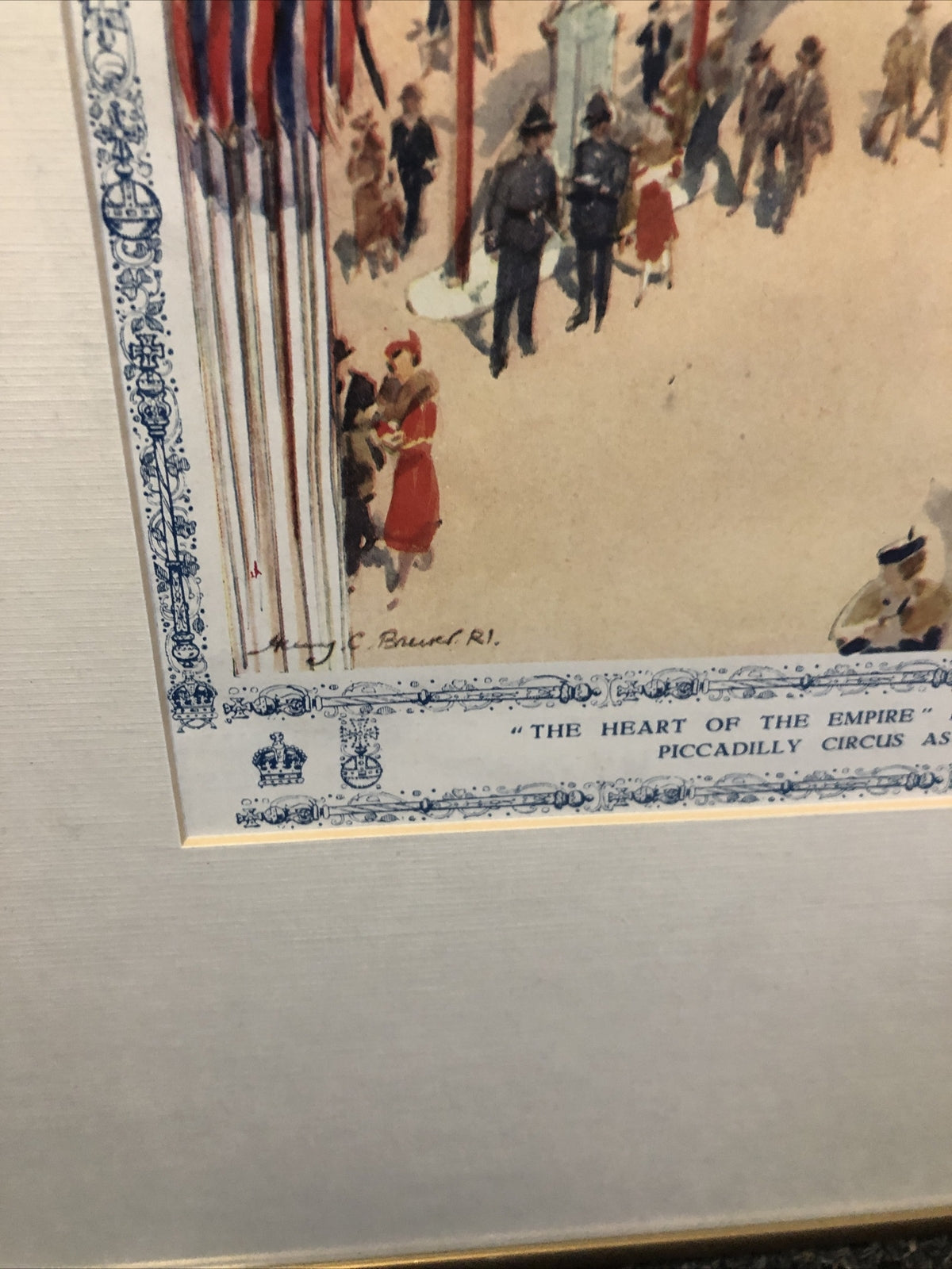 The Heart Of The Empire Piccadilly Circus Decorated For Coronation Framed Print3