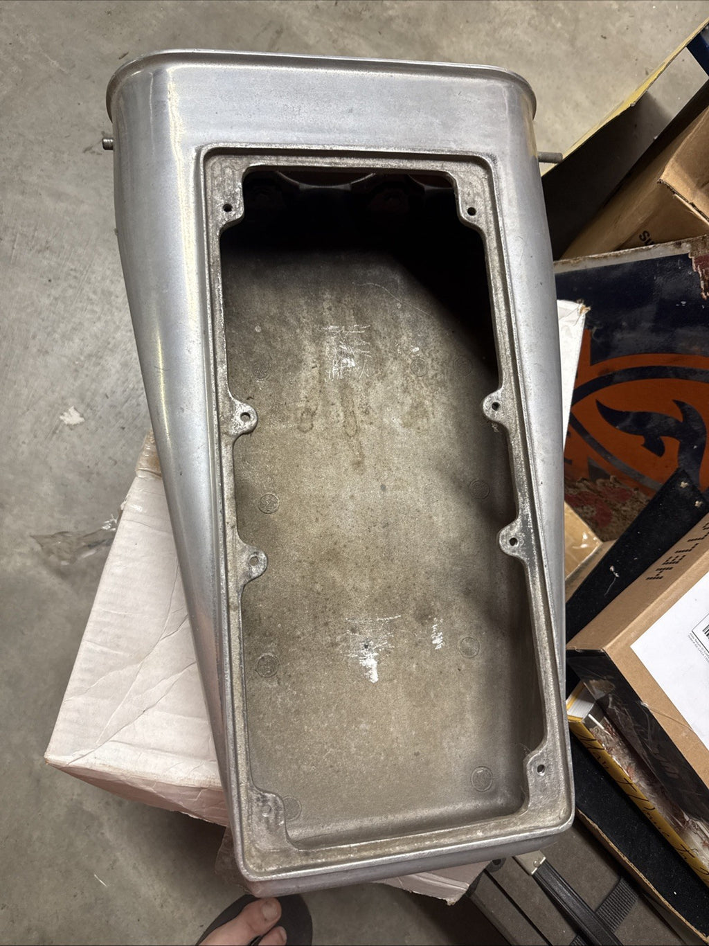 Hot Rod Dual Single Carb Polished Aluminum Bug Catcher Hood Air Scoop Rare3
