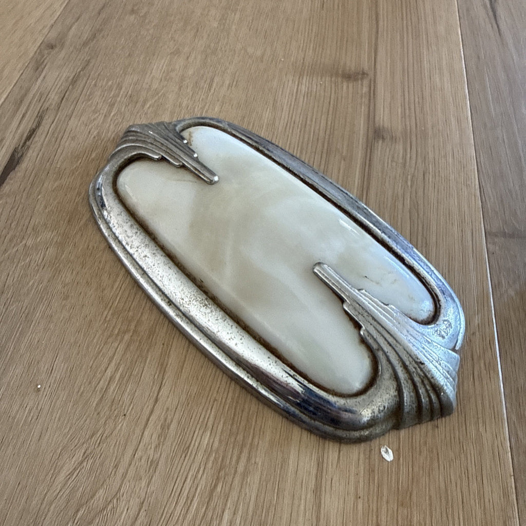 Vintage 1930/40's Buick Interior Dome Light Milk Glass Rat HotRod Art Deco Style3