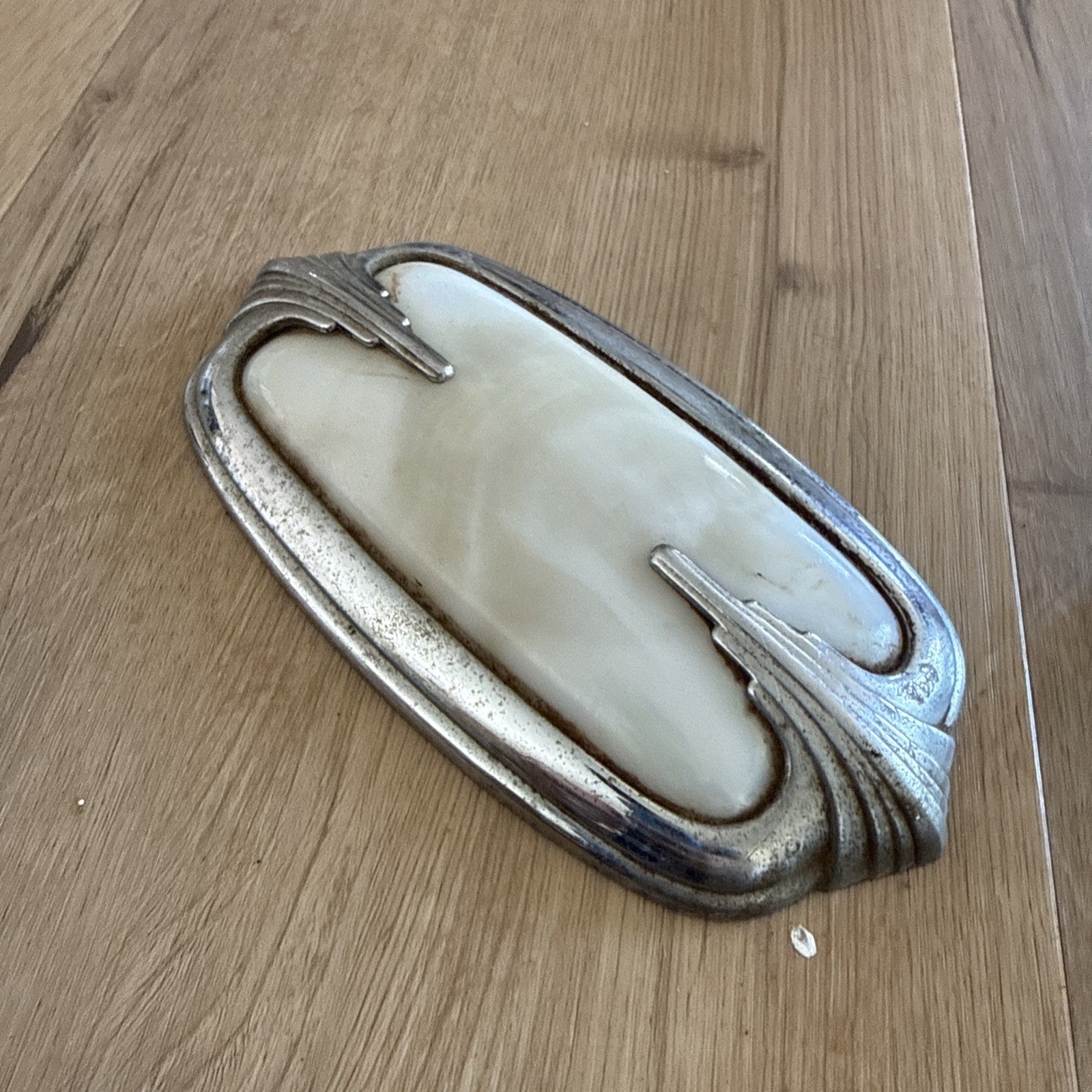 Vintage 1930/40's Buick Interior Dome Light Milk Glass Rat HotRod Art Deco Style3