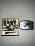 Lot of Vintage Metal Car Collectible Objects And Belt Buckle 0