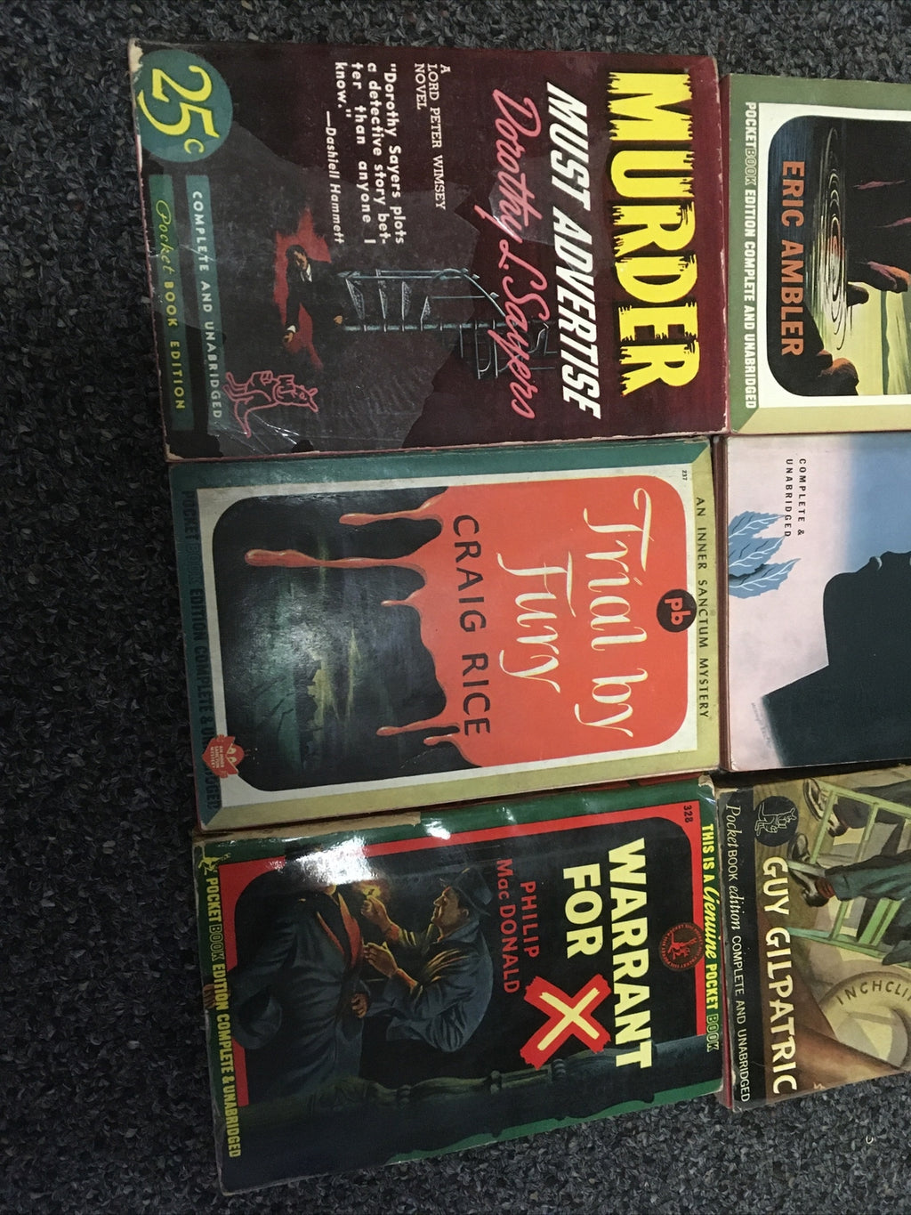 Lot Of 6 Vintage Books - Pocket Book Edition Complete And Unabridged2