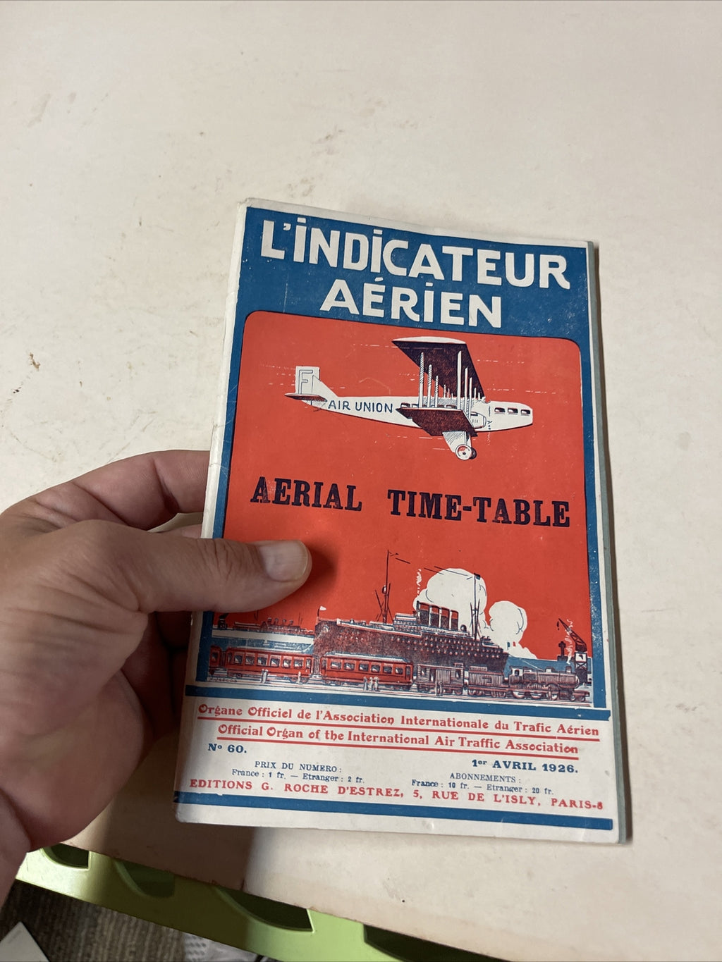 KLM Sabena Imperial Air Union 1926 AIRLINE TIMETABLE SCHEDULE Brochure flight1