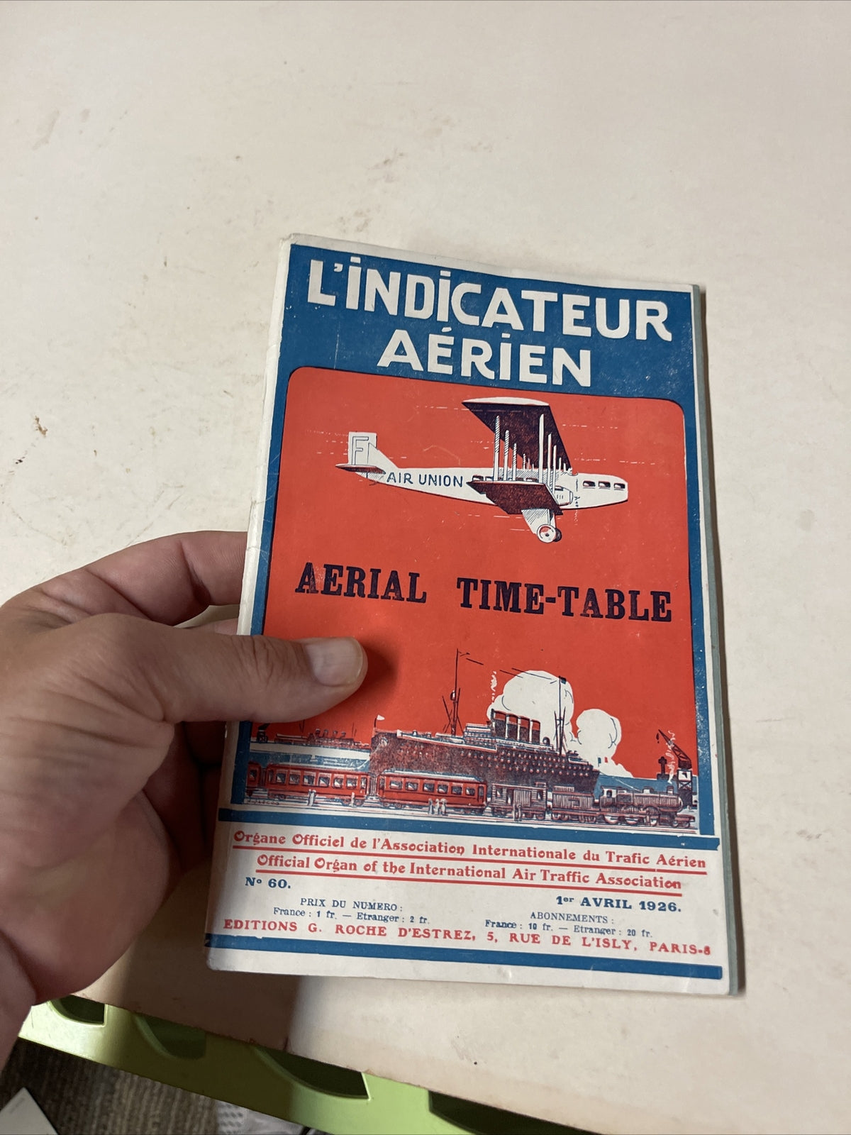 KLM Sabena Imperial Air Union 1926 AIRLINE TIMETABLE SCHEDULE Brochure flight1