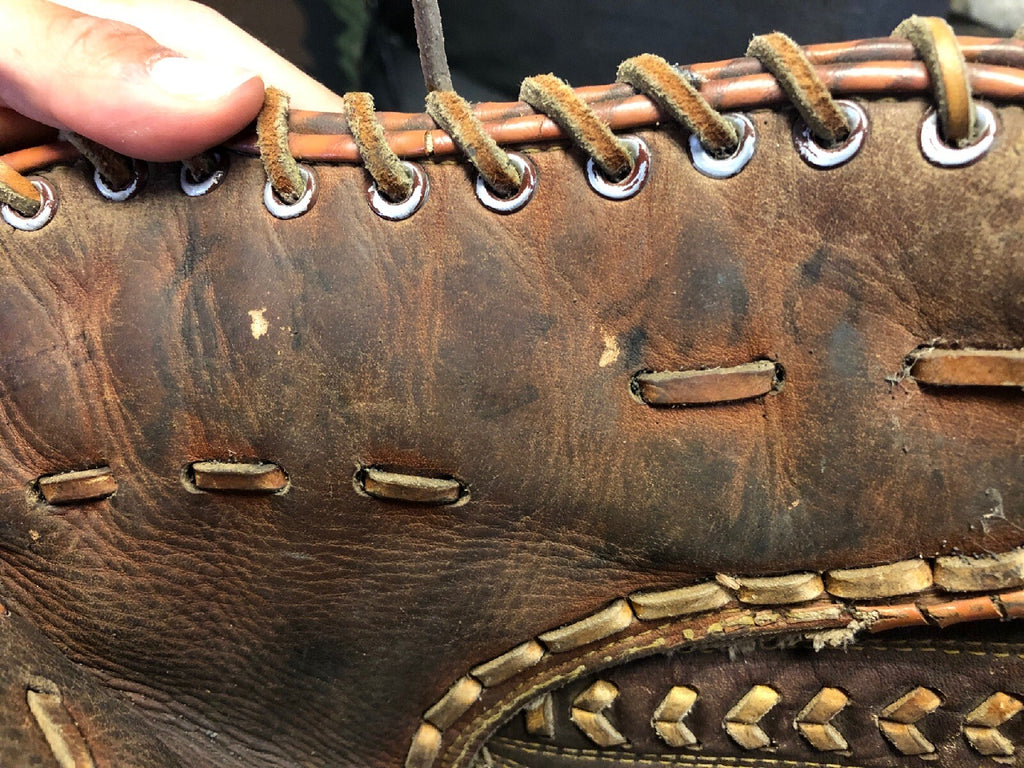 Vintage Baseball Glove - Left Hand- Leather - Vintage *Alberto #17* MBA3