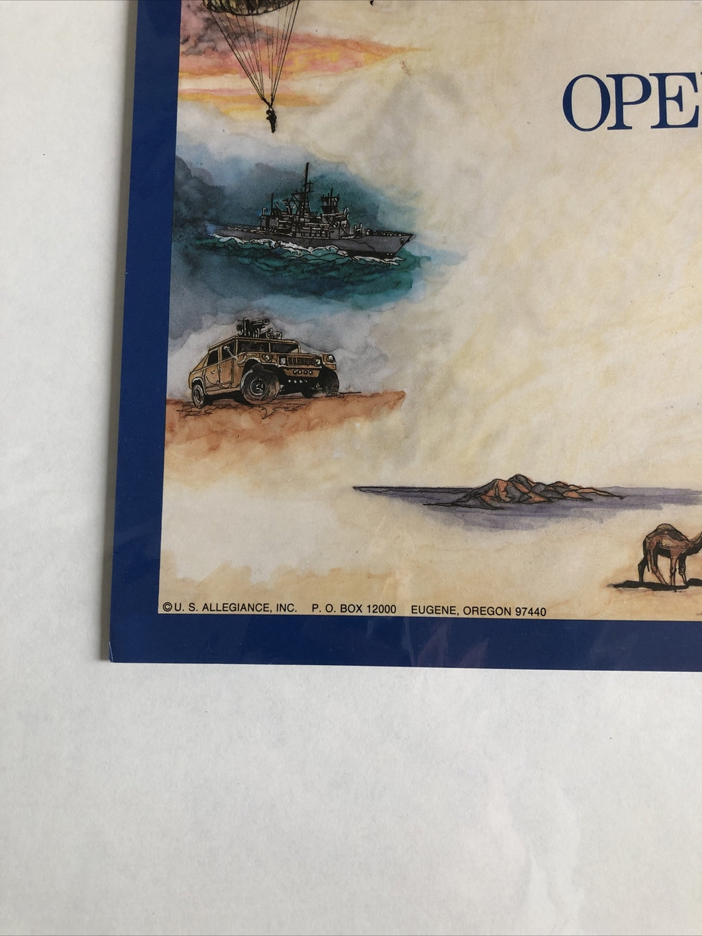 OPERATION DESERT STORM PERSIAN GULF 1991 U.S Allegiance Inc. 20”x16” Poster1