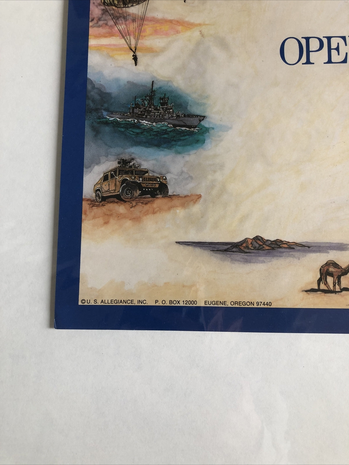 OPERATION DESERT STORM PERSIAN GULF 1991 U.S Allegiance Inc. 20”x16” Poster1