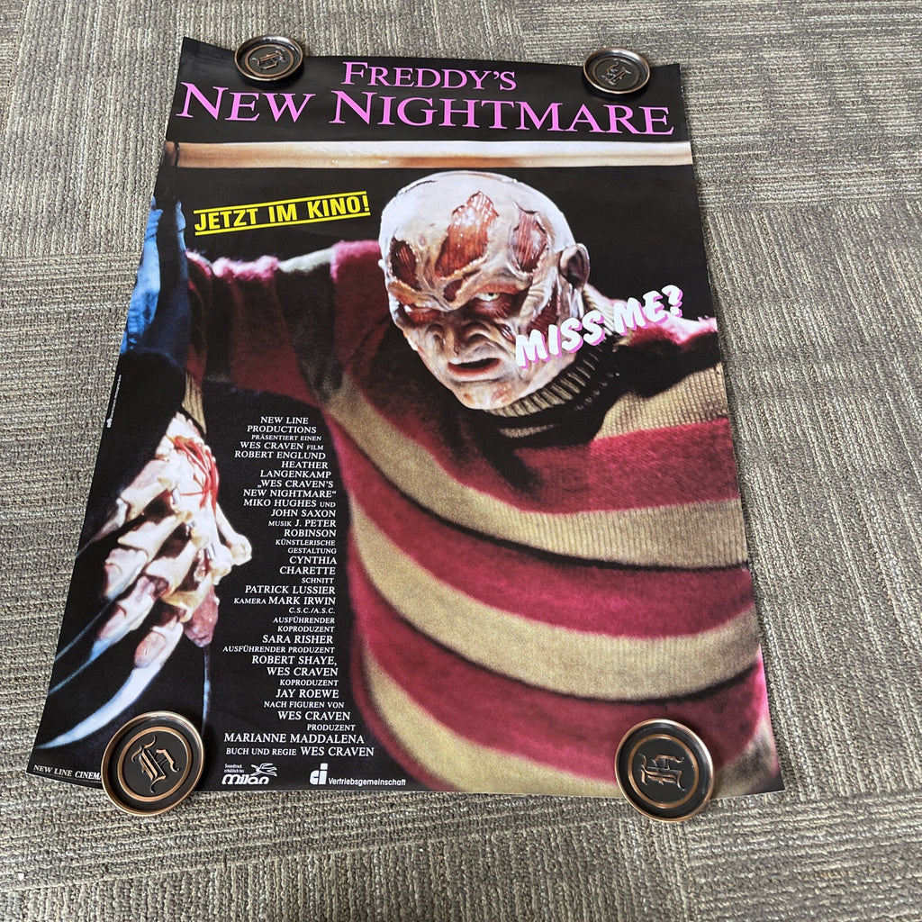 A NIGHTMARE ON ELM STREET New Nightmare UK Movie Poster VHS 23x33” RARE0
