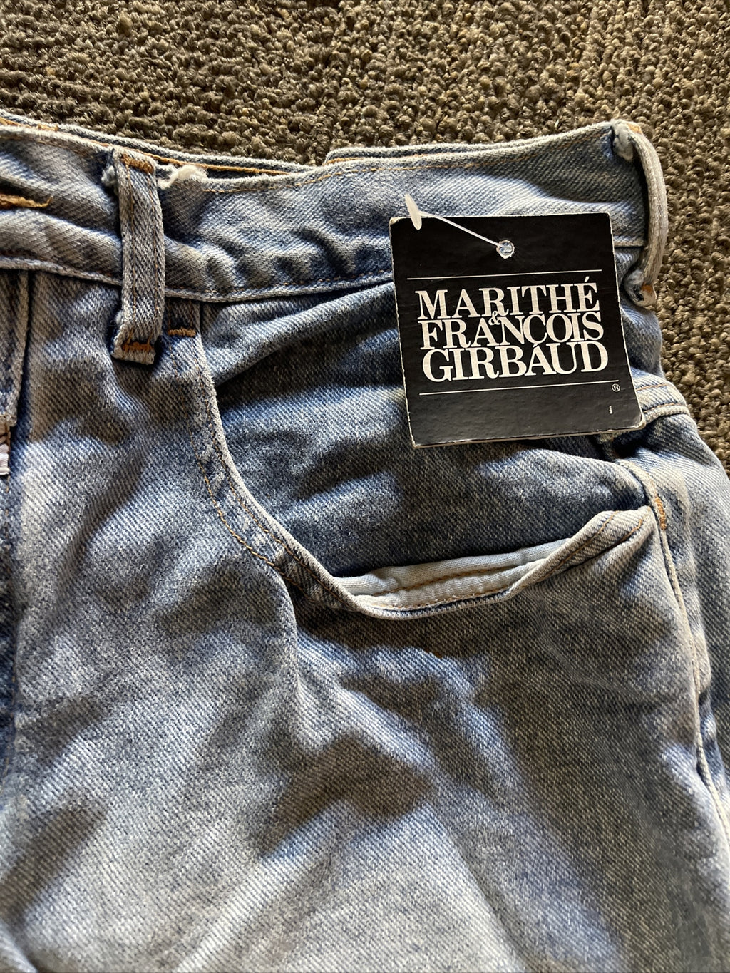 new old stock 1990 MARITHE FRANCOIS GIRBAUD Womens Jean shorts 5/6 Denim USA2