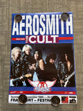 #143 1989  Aerosmith Cult Concert Tour Record Store Promo Poster 23” X 33”0