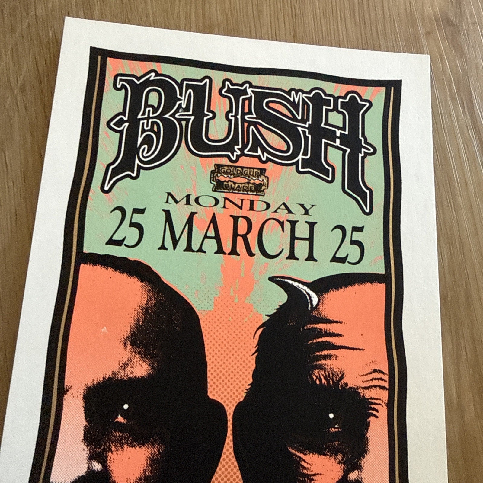 Bush Silkscreen Concert Handbill New Orleans 3/25Mark Arminski ORIGINAL Lotof 182